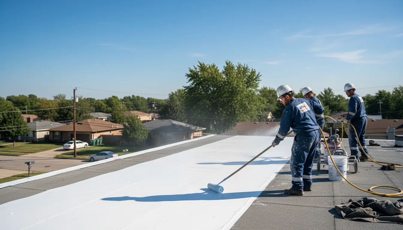 Commercial roof coating in Tehuacana, TX near me